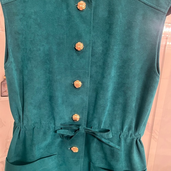 Dressing, rich, extremely rare, find, genuine, ultra, suede jumper dress, size 8 - Picture 15 of 17